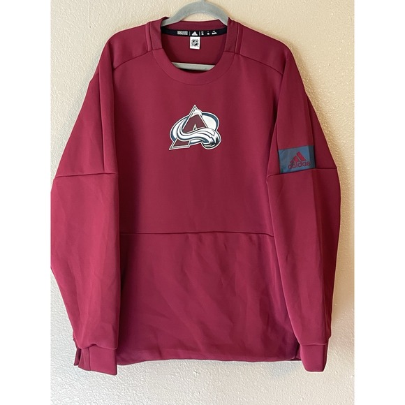 Men's 2XL‎ NWOT Colorado Avalanche NHL Adidas Pullover Sweatshirt Red